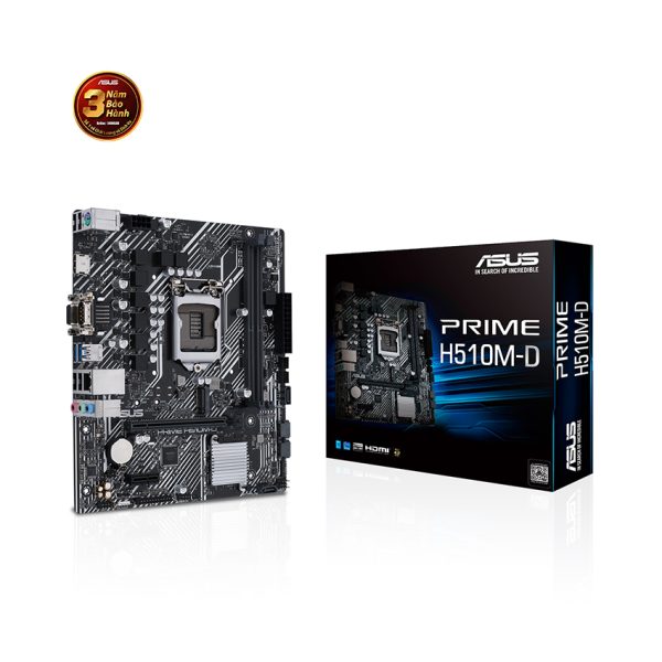 Mainboard ASUS PRIME H510M-D (Socket 1200, m-ATX, 2 khe Ram DDR4)