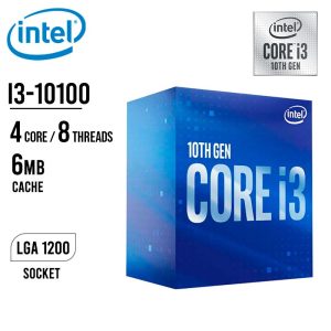 CPU Intel Core i3-10100 (Socket LGA 1200 | 3.6GHz turbo up to 4.3Ghz | 4 nhân 8 luồng | 6MB Cache) 3 6853 i3 10th gen 10100 min