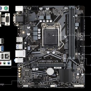 mainboardgigabyteh410m ds2vv3intelh510socket1200m atx2kheramddr4