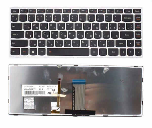 Bàn phím Laptop Lenovo Ideapad G40-70, g40-70m, V3000, Z41-70, 300-14ISK, Flex2-14a (Viền Bạc)